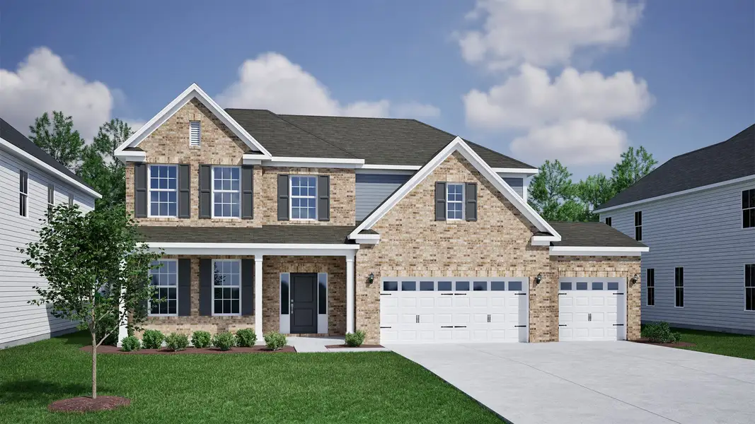 Representative exterior photo of a completed home built from the Savannah - Vanguard Collection by Mungo Homes in Scotts Hill Village, Wilmington, NC (Image 25).