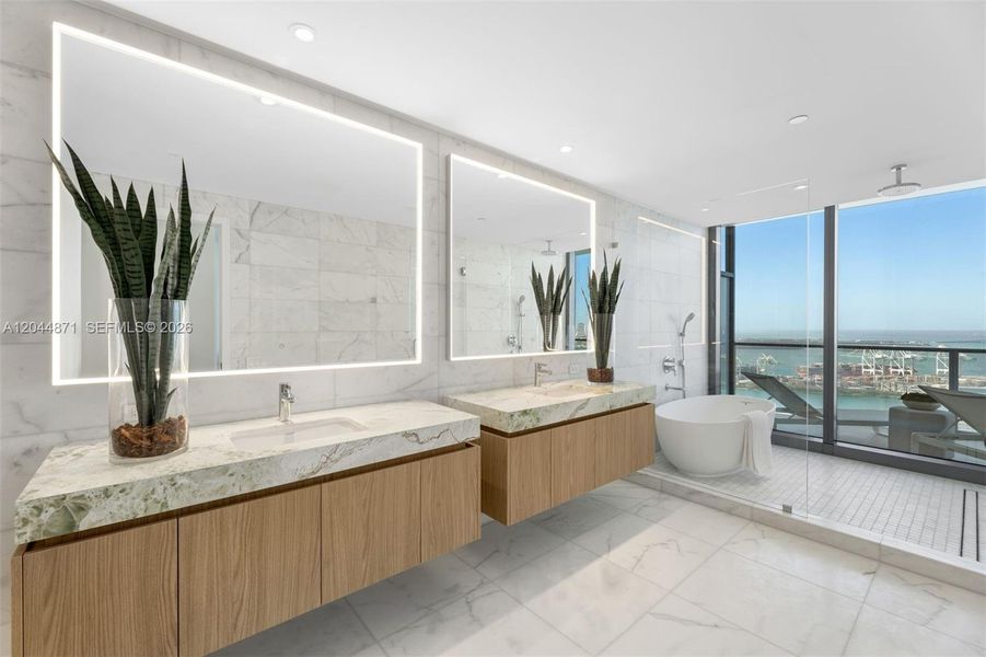 Furnished interior view inside a new home in , Miami Beach (Image 18).