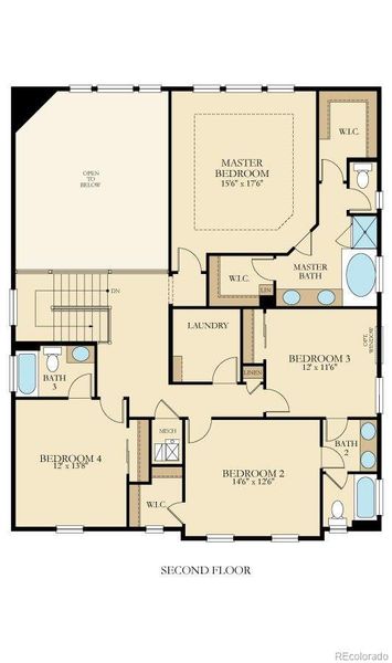 2D floor plan layout of this home in Willow Bend: The Monarch Collection, Thornton, CO (Image 3). 2D floor plan layout of this home in Willow Bend: The Monarch Collection, Thornton, CO (Image 3).