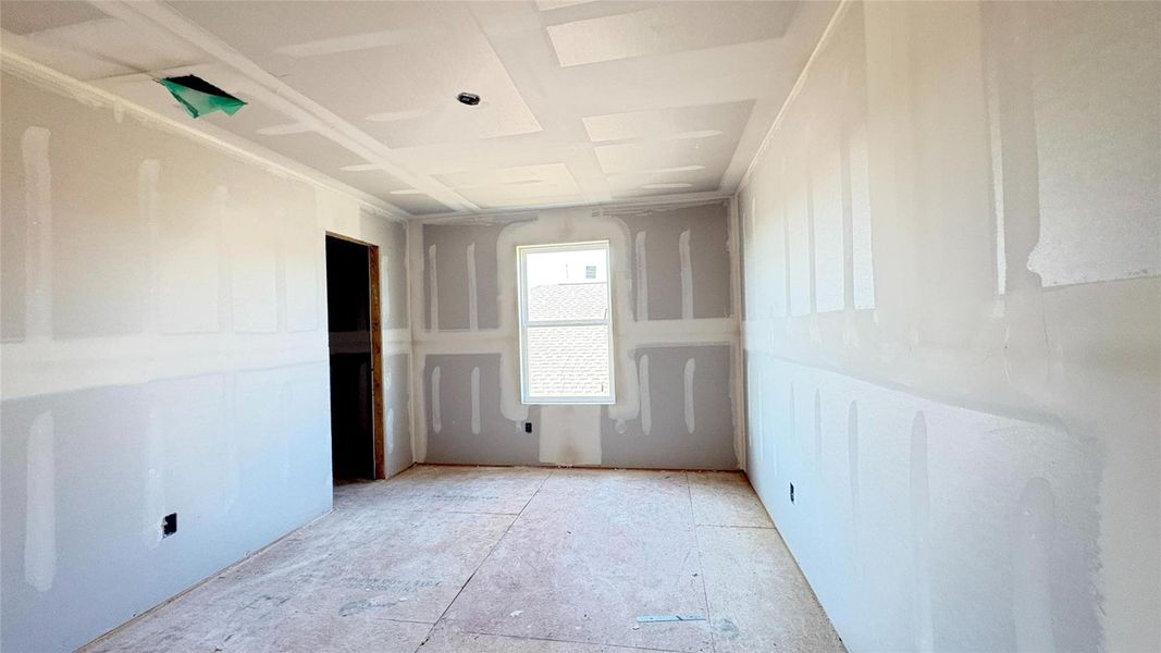 Construction progress – bedroom