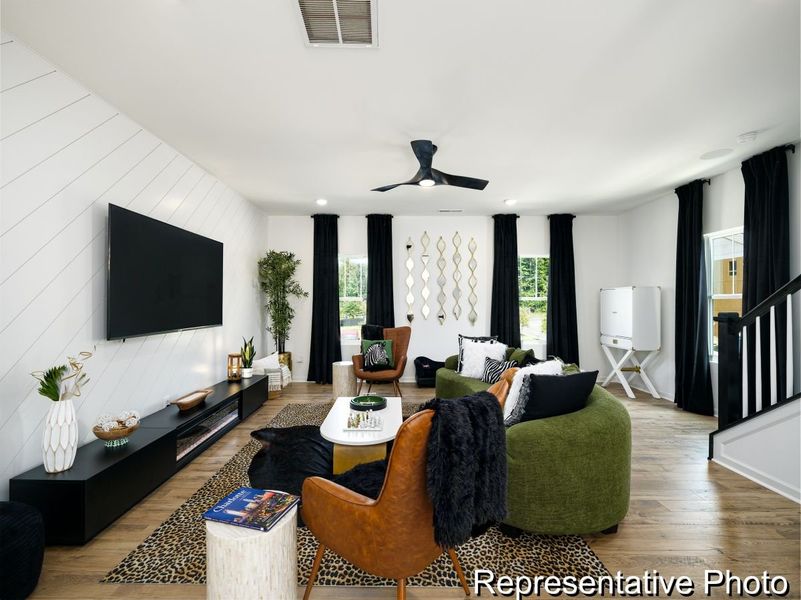Furnished interior view inside a new home in Village at Reedy Creek Townhomes, Charlotte (Image 11).