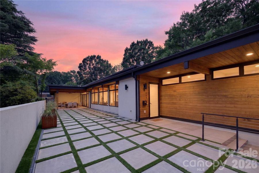 Exterior details and patio area of a home in , Charlotte (Image 2). Exterior details and patio area of a home in , Charlotte (Image 2).