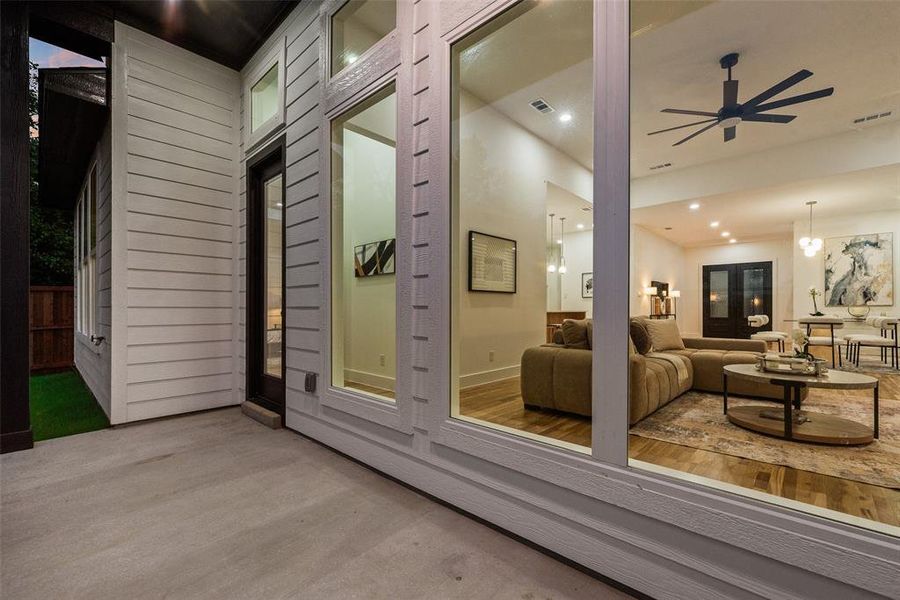 Exterior details and patio area of a home in , Dallas (Image 3). Exterior details and patio area of a home in , Dallas (Image 3).