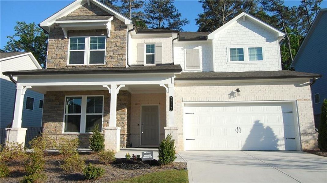 Front exterior of a new home in Bailey Fence, Dacula, GA, highlighting curb appeal (Image 1). Front exterior of a new home in Bailey Fence, Dacula, GA, highlighting curb appeal (Image 1).