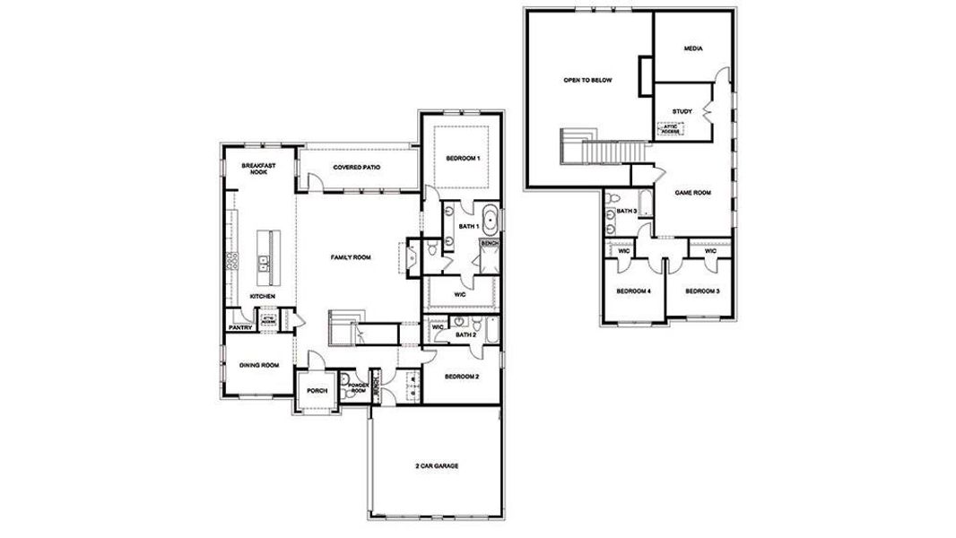 2D floor plan layout of this home in Northside Place, Carrollton, TX (Image 5). 2D floor plan layout of this home in Northside Place, Carrollton, TX (Image 5).