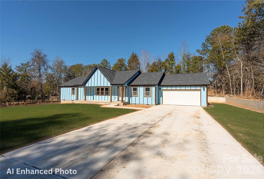 Front exterior of a new home in , Shelby, NC, highlighting curb appeal (Image 15).