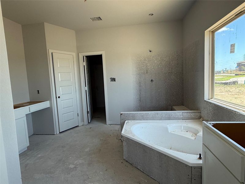 Full bath with a garden tub Full bath with a garden tub