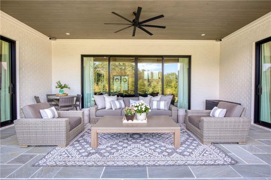 Exterior details and patio area of a home in , Alpharetta (Image 3). Exterior details and patio area of a home in , Alpharetta (Image 3).