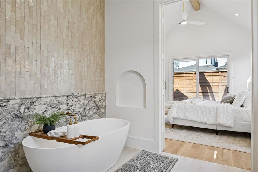 Furnished interior view inside a new home in , Dallas (Image 25).