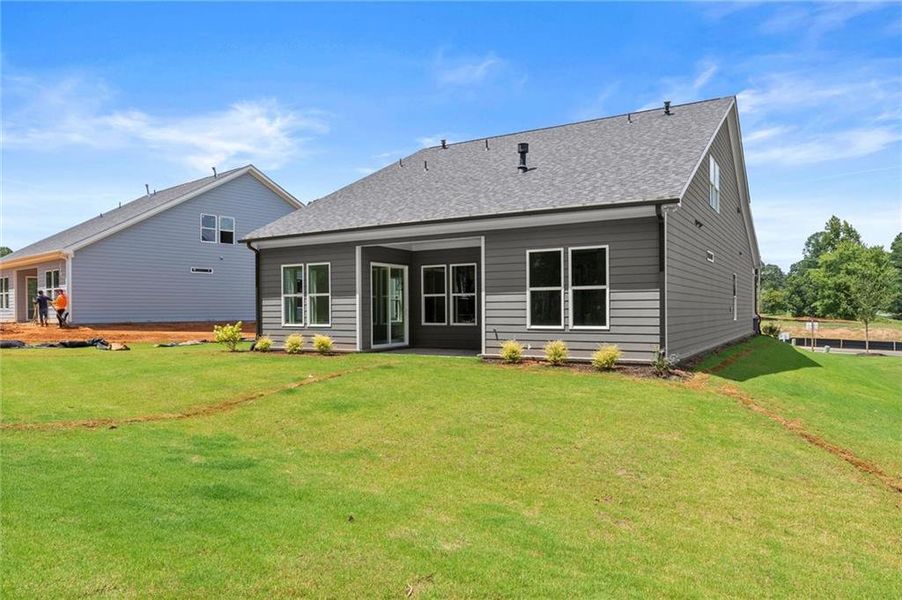 Exterior details and patio area of a home in Hillgrove Preserve, Powder Springs (Image 30).