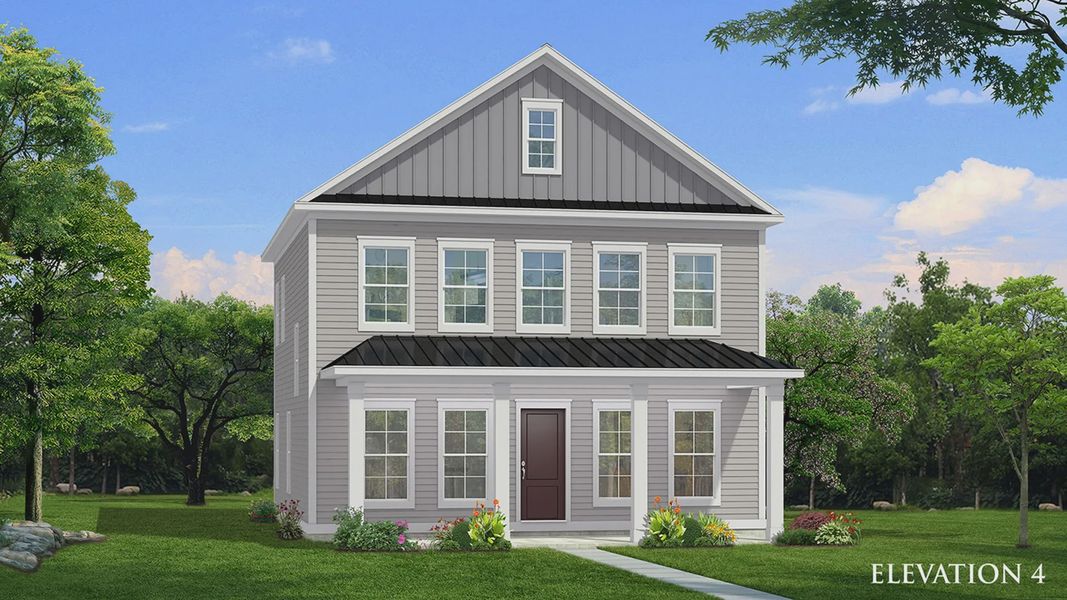 Front exterior of a new home in Miller Farm, Pineville, NC, highlighting curb appeal (Image 7). Front exterior of a new home in Miller Farm, Pineville, NC, highlighting curb appeal (Image 7).