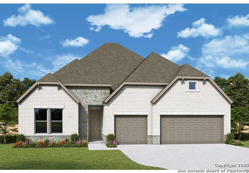 Front exterior of a home in the Briggs Ranch – Signature Legacy Series community, located in San Antonio, TX (Image 2).