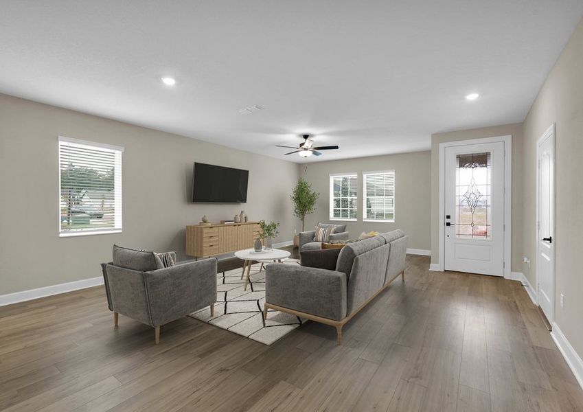 Enjoy a cup of coffee in the family room