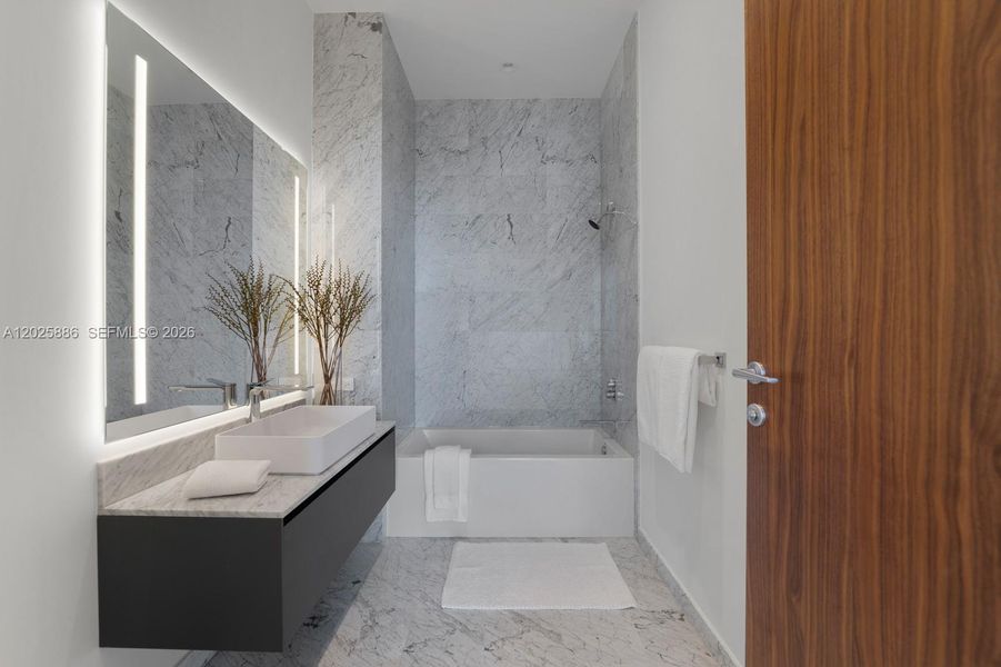 Furnished interior view inside a new home in , Miami (Image 17).