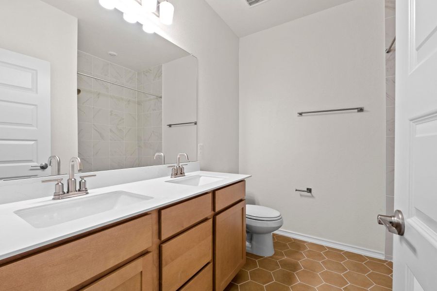 Furnished interior view inside a new home in Salerno - Classic Collection, Round Rock (Image 12). Furnished interior view inside a new home in Salerno - Classic Collection, Round Rock (Image 12).