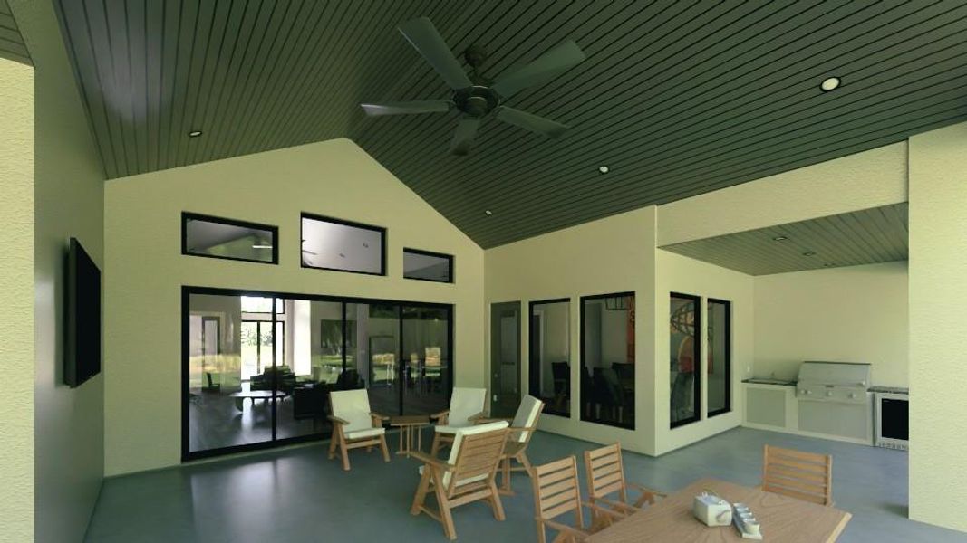 Exterior details and patio area of a home in , New Waverly (Image 5). Exterior details and patio area of a home in , New Waverly (Image 5).