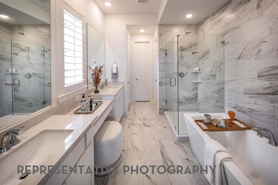 Furnished interior view inside a new home in Wildflower Ranch, Dish (Image 22).
