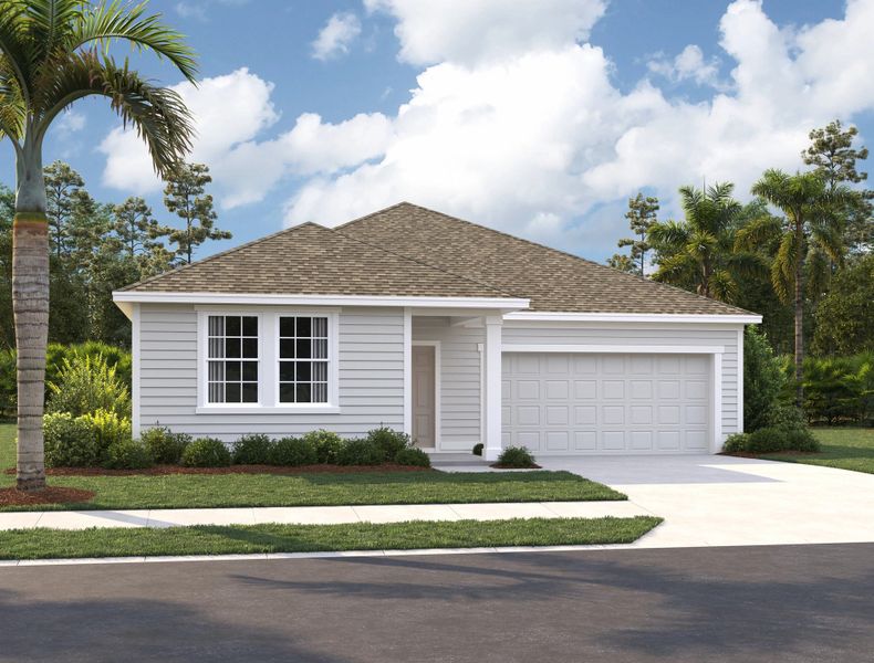 Representative exterior photo of a completed home built from the Douglas II by Ashton Woods in Ellington Traditional, St. Cloud, FL (Image 2).