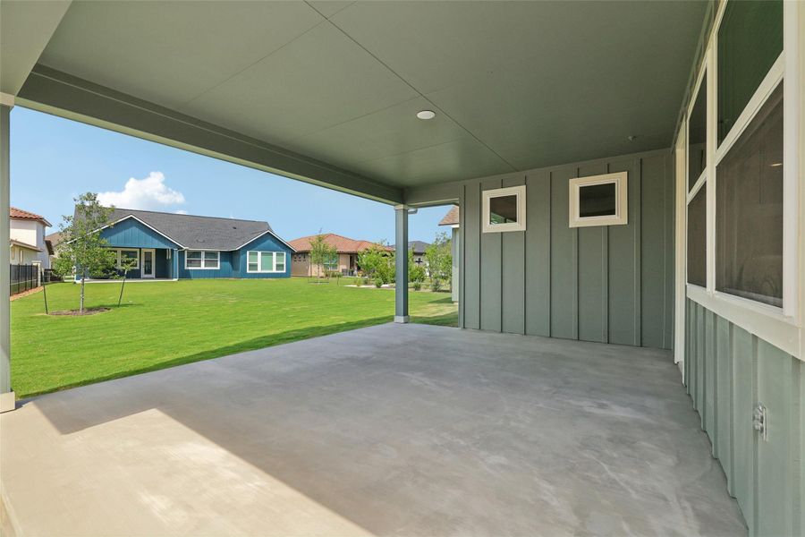 View of patio with a residential view
