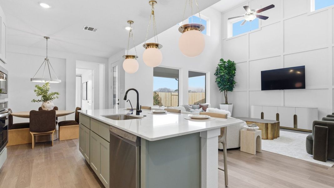 Furnished interior view inside a new home in Davis Harbor, League City (Image 5).