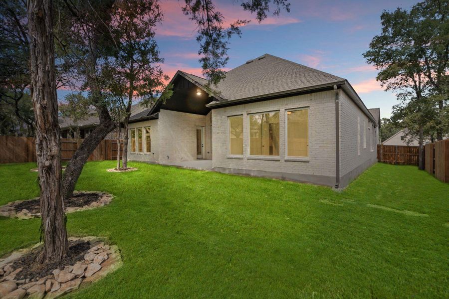 Rear of Home and Private Backyard