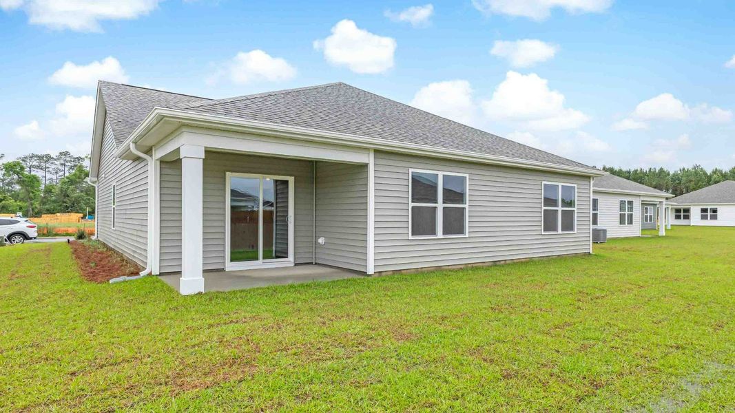 Representative exterior photo of a completed home built from the CALI by D.R. Horton in Eagle Creek, Bolivia, NC (Image 19). Representative exterior photo of a completed home built from the CALI by D.R. Horton in Eagle Creek, Bolivia, NC (Image 19).