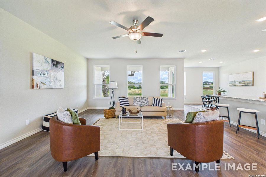 Furnished interior view inside a new home in Potranco Oaks, Castroville (Image 14).