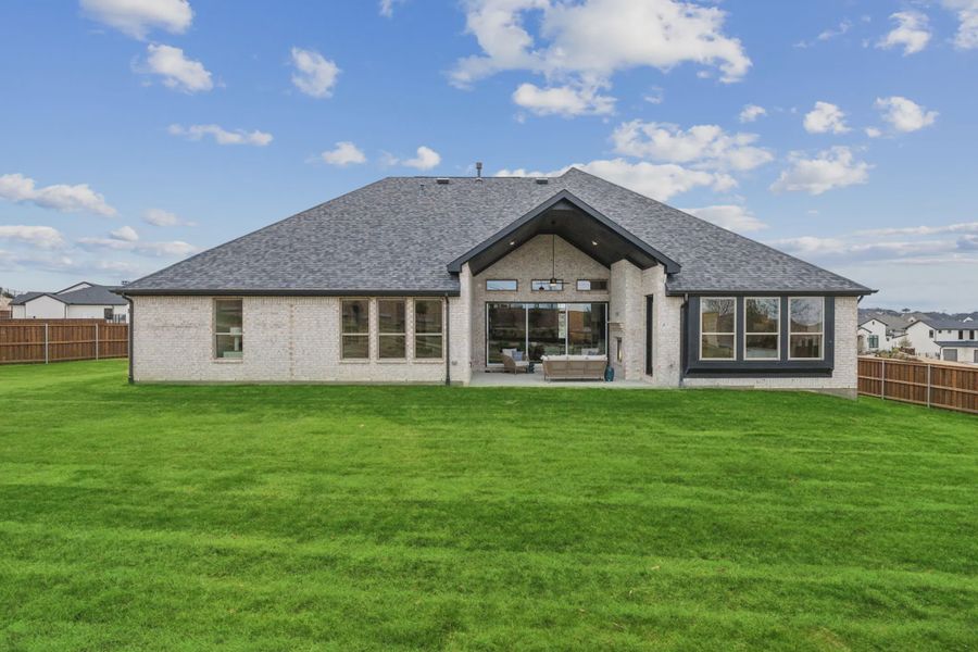 Representative exterior details of a home built from the Tirana by Chesmar Homes in The Vines, Haslet (Image 3). Representative exterior details of a home built from the Tirana by Chesmar Homes in The Vines, Haslet (Image 3).