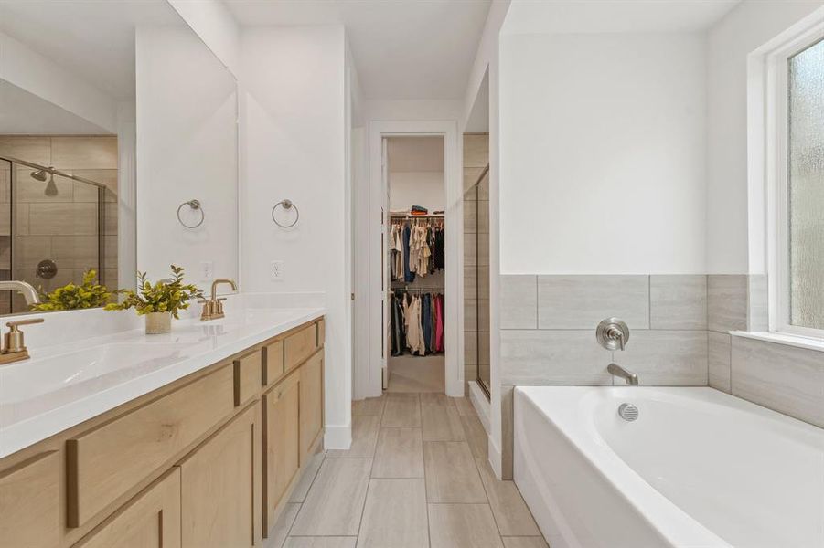 Furnished interior view inside a new home in Pecan Square, Northlake (Image 13). Furnished interior view inside a new home in Pecan Square, Northlake (Image 13).