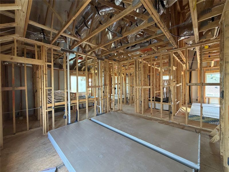 In-progress construction of a new home in The Trails at Carmel, Pflugerville, TX (Image 13). In-progress construction of a new home in The Trails at Carmel, Pflugerville, TX (Image 13).