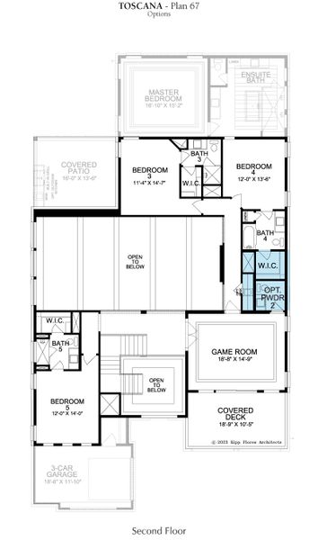 2D floor plan layout for the Toscana by Landon Homes in Fields - Brookside North, Frisco, TX (Image 7). 2D floor plan layout for the Toscana by Landon Homes in Fields - Brookside North, Frisco, TX (Image 7).