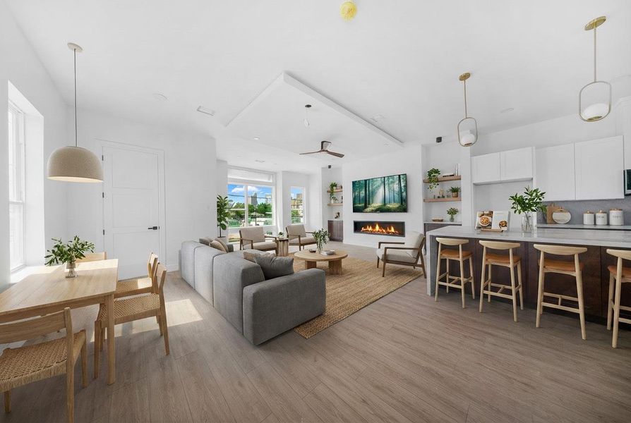 Furnished interior view inside a new home in , Houston (Image 10).