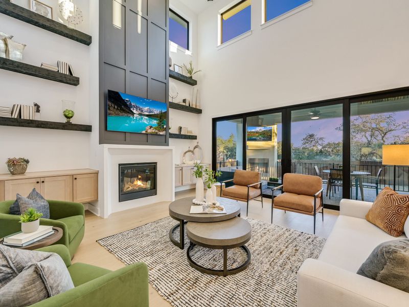 Representative furnished interior of a home built from the Topaz II by Giddens Homes in Riverstone, Georgetown (Image 6).