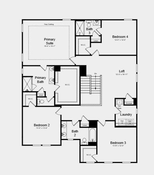 2D floor plan layout of this home in Falls Creek, Flowery Branch, GA (Image 3).