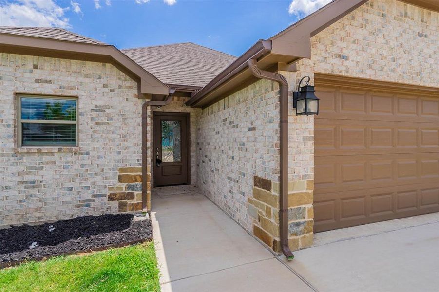 Front entrance to property - beautiful glass door