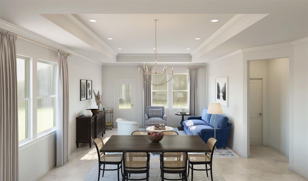 Sun-lit dining area (*Artist rendering used for illustration purposes only.)