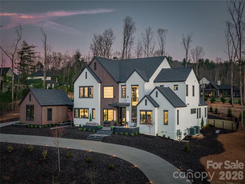Front exterior of a new home in , Asheville, NC, highlighting curb appeal (Image 23).