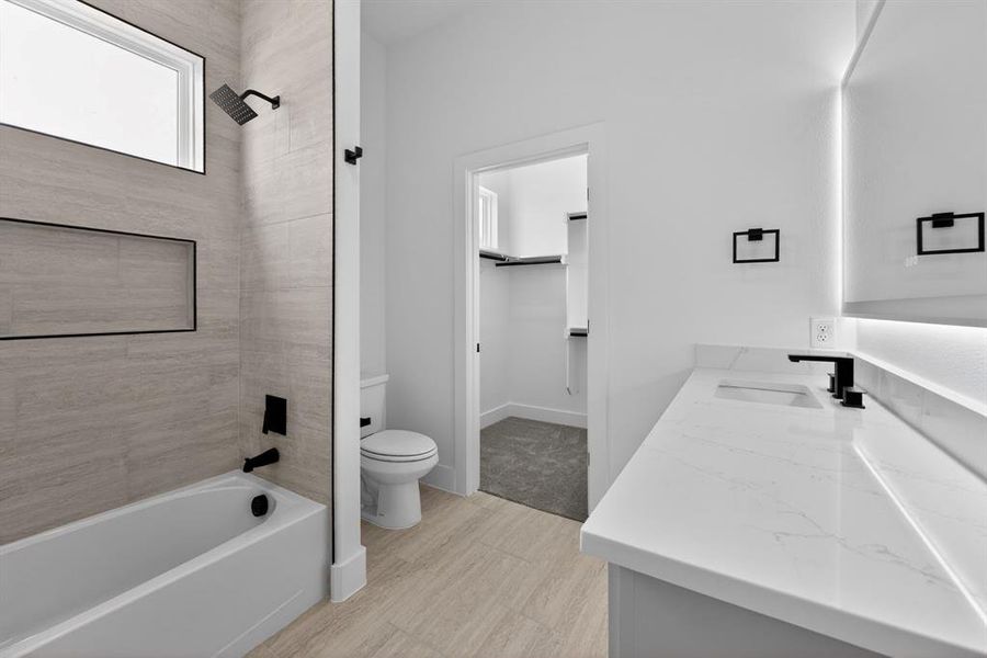 Furnished interior view inside a new home in , Dallas (Image 12).