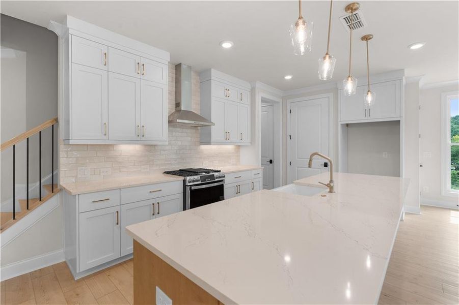 Furnished interior view inside a new home in Ward's Crossing Townhomes, Johns Creek (Image 6).