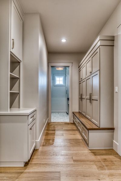 Mudroom off of garage