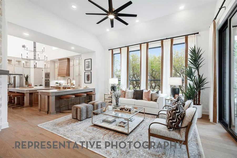Furnished interior view inside a new home in Sandbrock Ranch, Aubrey (Image 5).