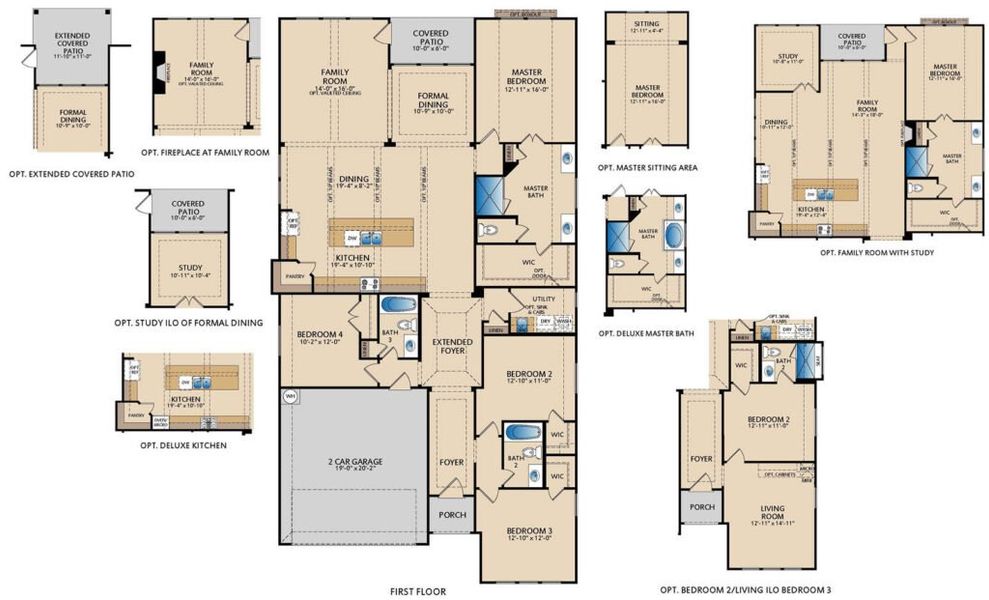 2D floor plan layout for the Rockwall by Pacesetter Homes in Sutton Fields, Celina, TX (Image 3). 2D floor plan layout for the Rockwall by Pacesetter Homes in Sutton Fields, Celina, TX (Image 3).