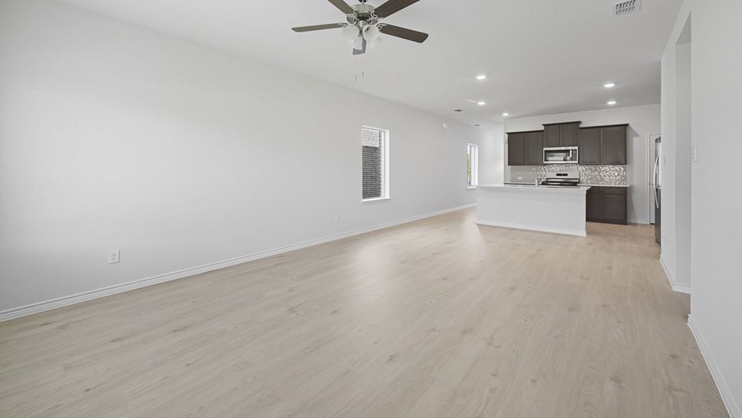 Representative unfurnished interior of a home built from the Haven by D.R. Horton in Silverado, Aubrey (Image 8). Representative unfurnished interior of a home built from the Haven by D.R. Horton in Silverado, Aubrey (Image 8).