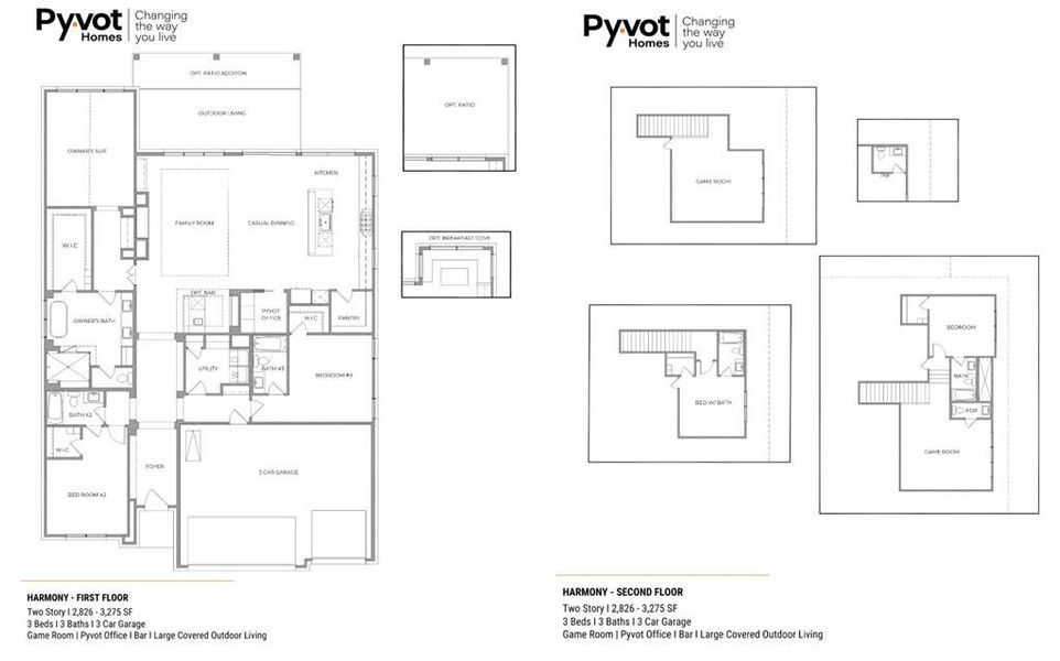 2D floor plan layout of this home in Rio Vista at Kelly Ranch, Aledo, TX (Image 5).