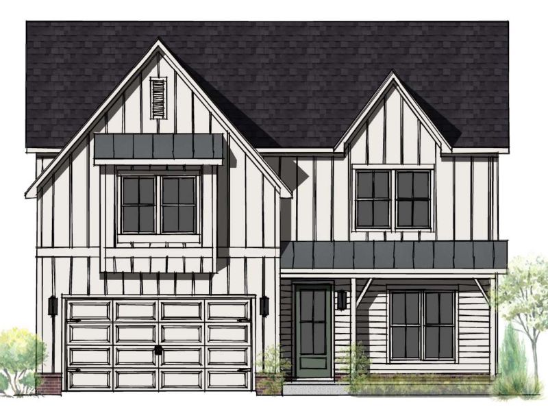 Front exterior of a new home in Sycamore Grove, Murfreesboro, TN, highlighting curb appeal (Image 1).