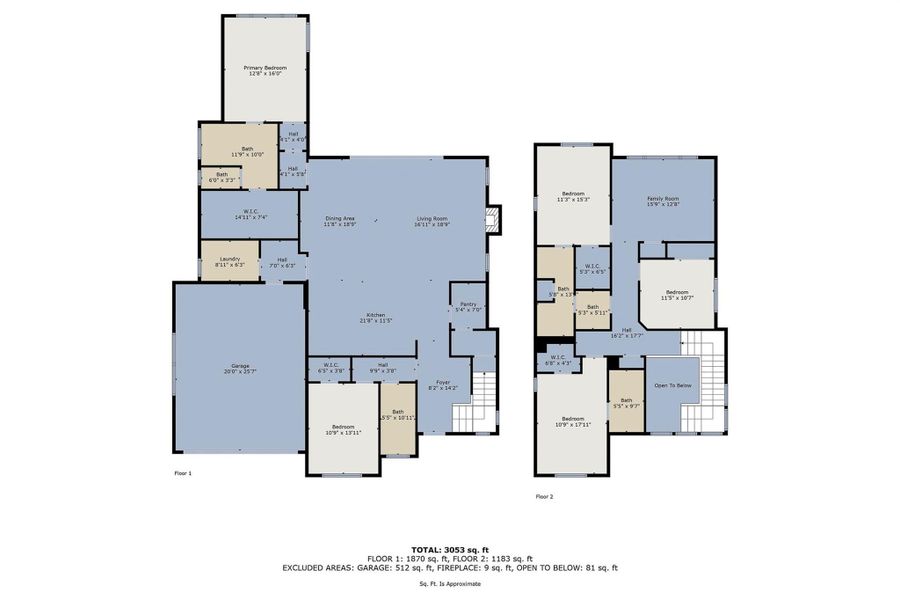 2D floor plan layout of this home in , Horseshoe Bay, TX (Image 3).