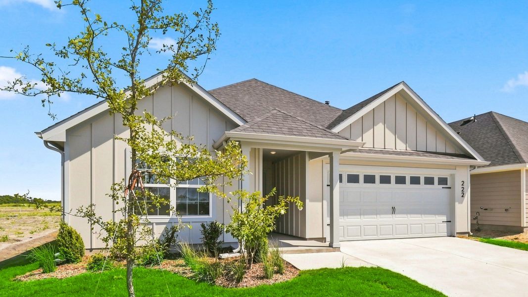 Front exterior of a new home in Morningside, Farmersville, TX, highlighting curb appeal (Image 23).