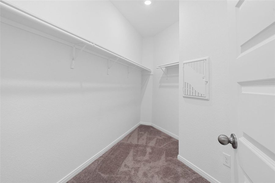 Look at this immaculate closet! With high shelving, multiple rows to hang clothing, you are sure to have enough room for all your belongings! Look at this immaculate closet! With high shelving, multiple rows to hang clothing, you are sure to have enough room for all your belongings!