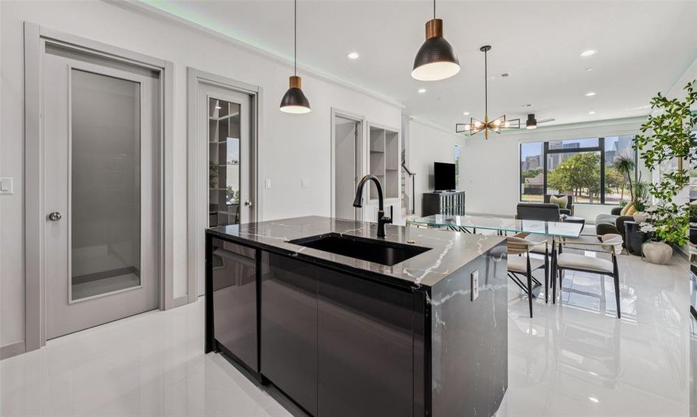 Furnished interior view inside a new home in , Dallas (Image 8).