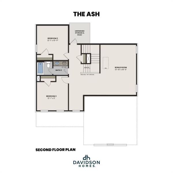 2D floor plan layout of this home in Parks at Foster Crossing, Anna, TX (Image 4).